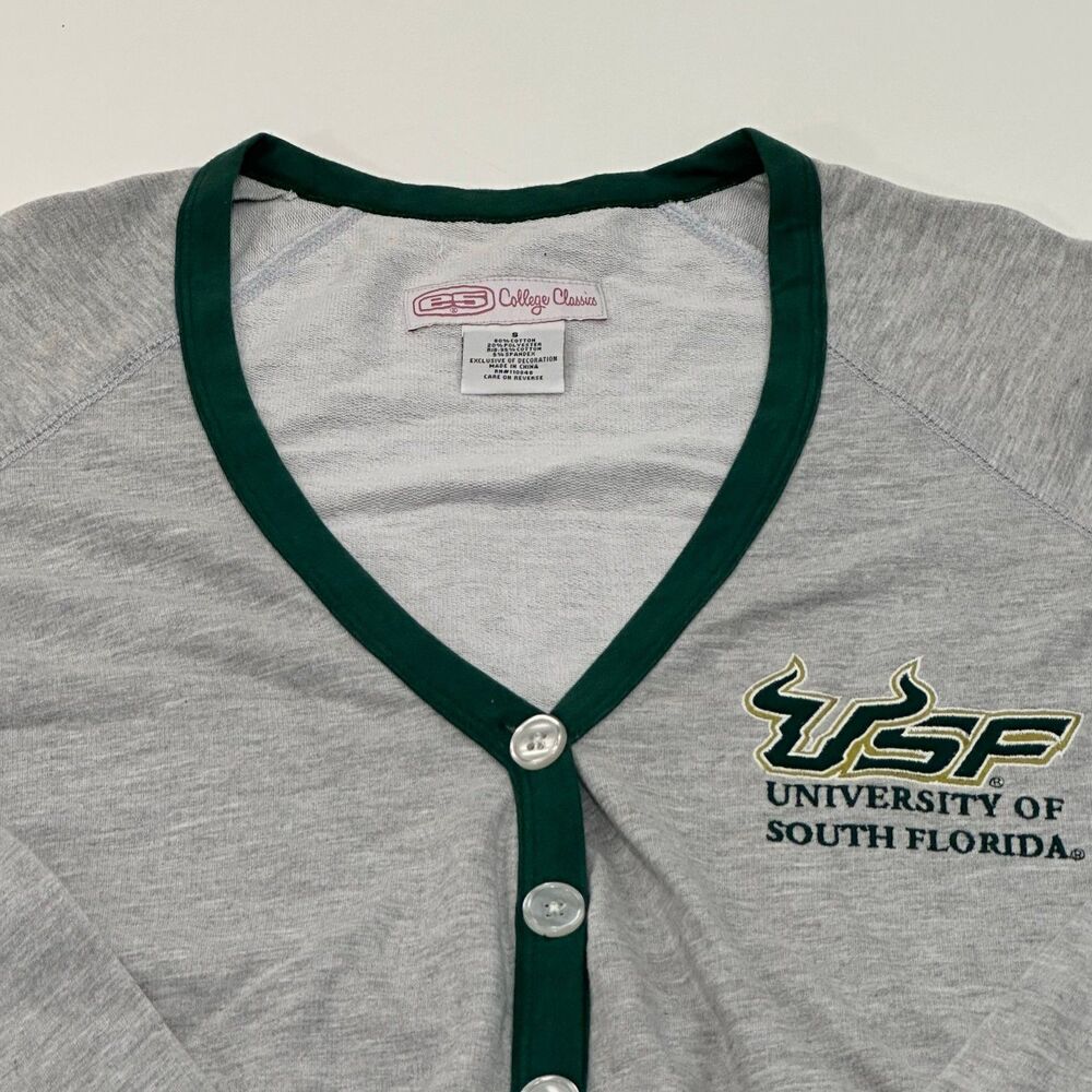 College Classics Women's Cardigan USF Gray/Green Size S